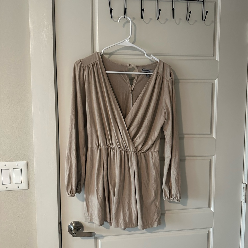 Elegant Tan Mini Dress